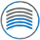 ALLRIGHT koło Hula Hoop 100 cm z obciążeniem szaro-niebieskie