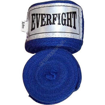 Bandaż bokserski EVERFIGHT 4 m - niebieski